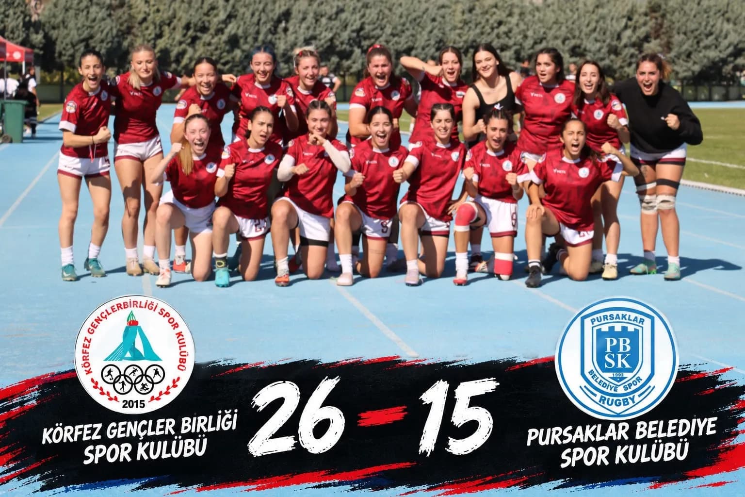 Körfez Gençlerbirliği Kadın Ragbi A Takımı Namağlup Yarı Finalde